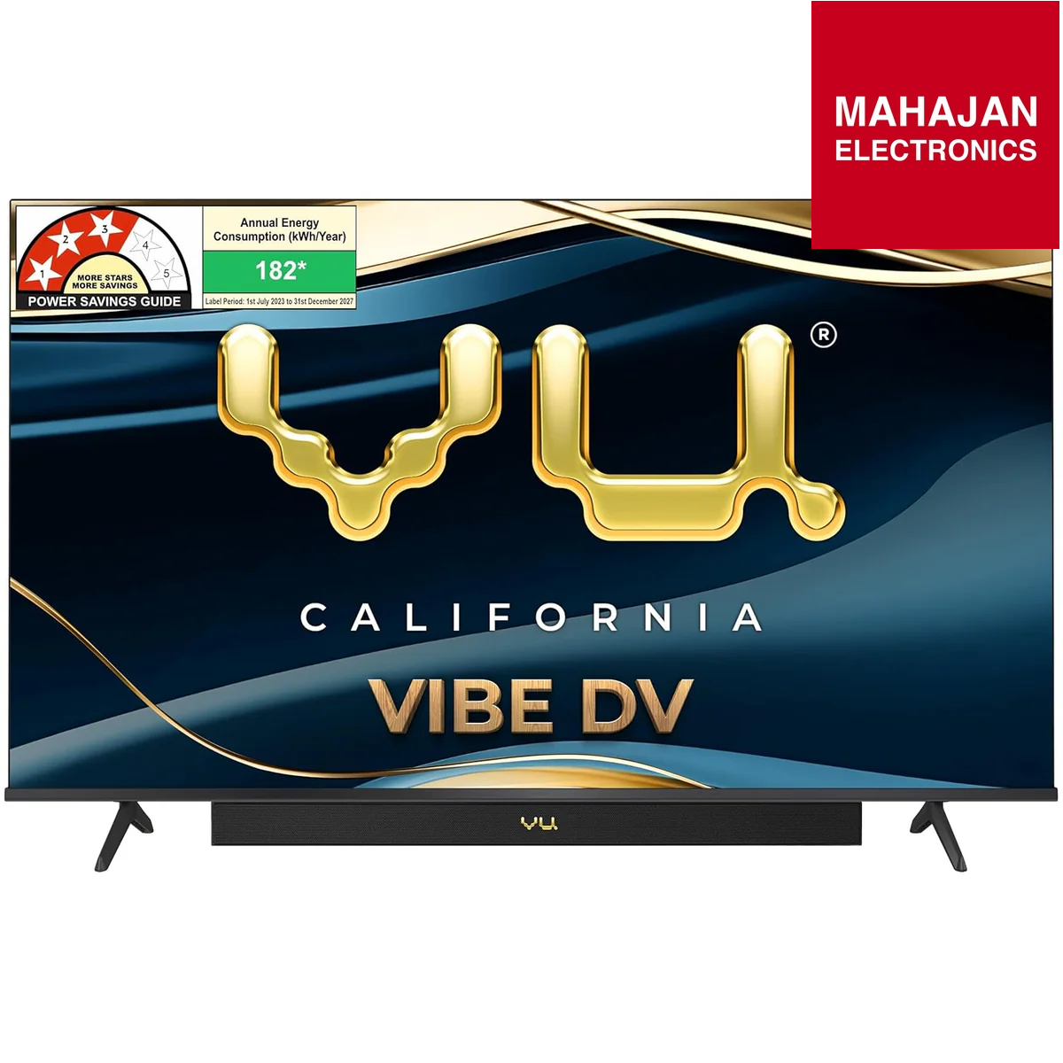 VU 50VIBE-DV 50 Inch 4K QLED Smart Google TV (2025 Model) – Dolby Vision &amp; Atmos, 88W Integrated Soundbar, HDMI 2.1, MEMC, AI Processor, Game Mode &amp; Bezel-Less Design | 3-Year Warranty | Made in India