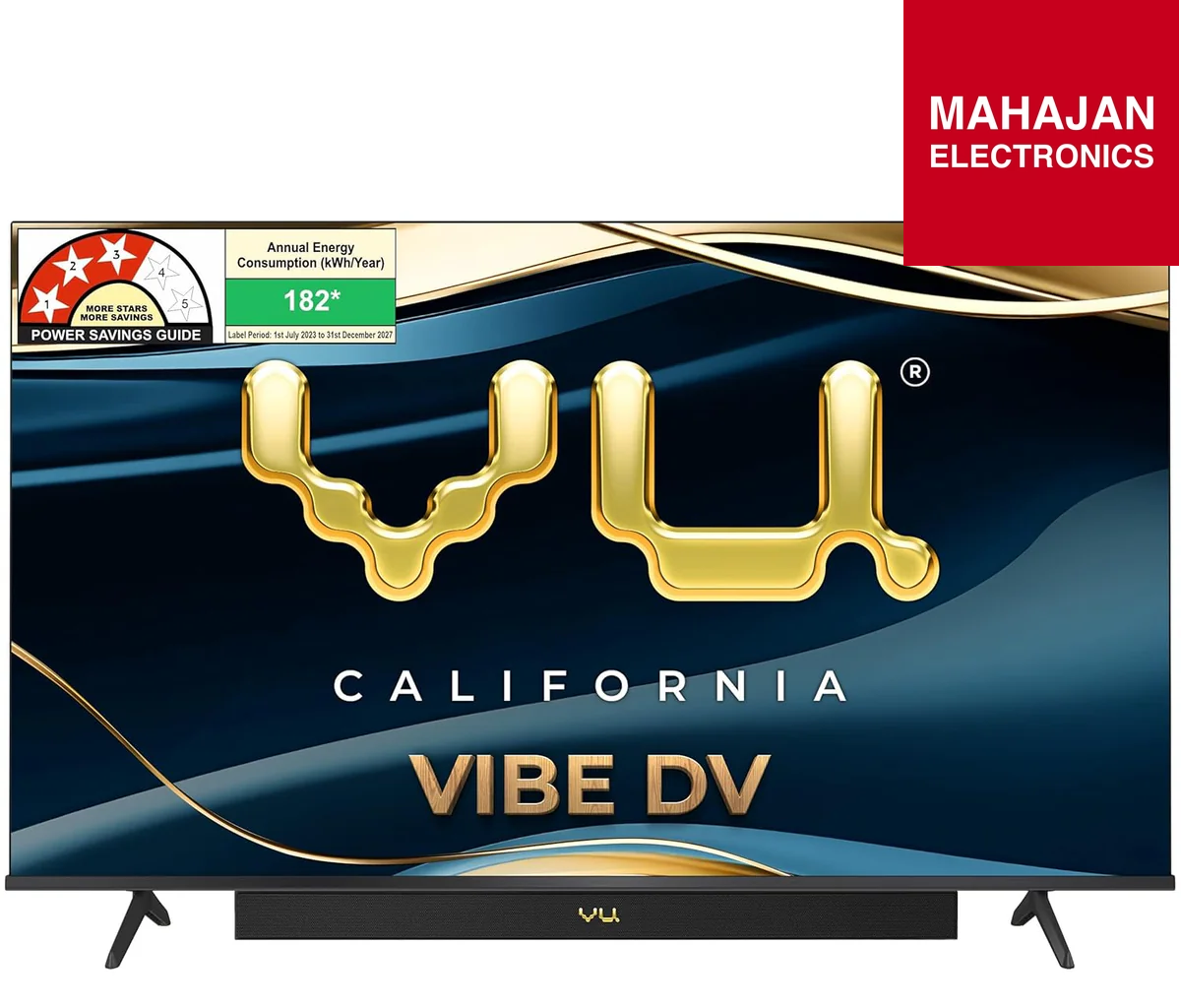 VU 55VIBE-DV 55 Inch 4K QLED Smart Google TV (2025 Model) – Dolby Vision &amp; Atmos, 88W Soundbar, HDMI 2.1, MEMC, AI Picture Engine, Bezel-Less Design | 3-Years Warranty | Made in India