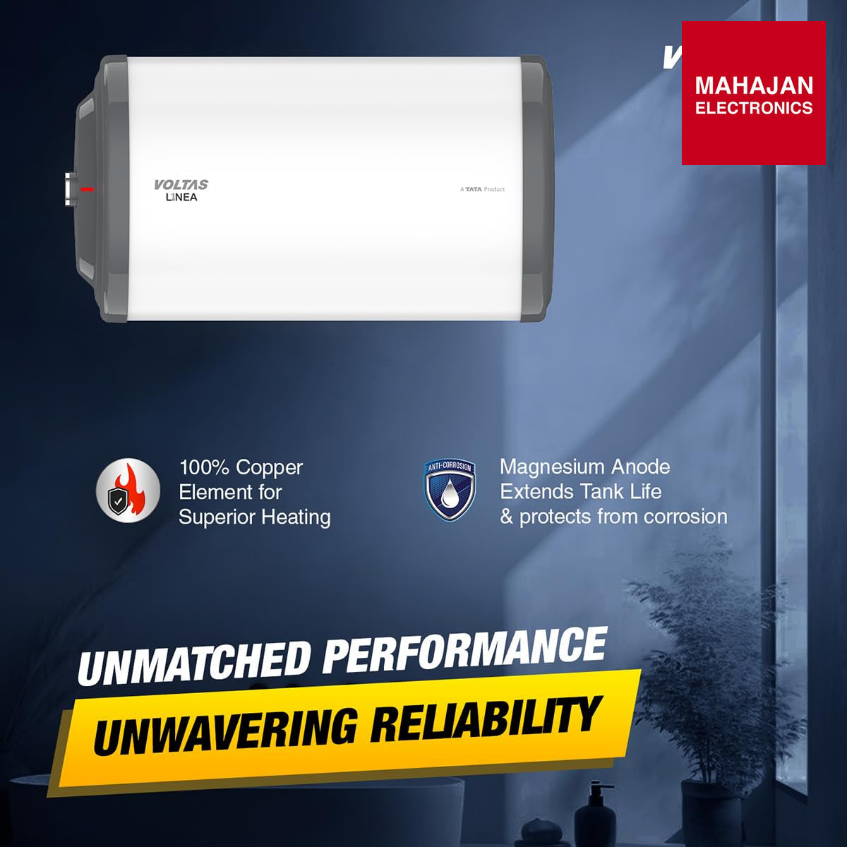 Voltas Linea 105HPBGY 10L Horizontal Water Heater Grey – Mahajan Electronics Online.