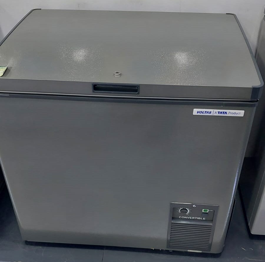 Voltas - CVF191SA3-P-GE 162L Single Door Convertible Deep Freezer (2 Star, Grey, CFC-Free, Made in India)-Online Mahajan Electronics