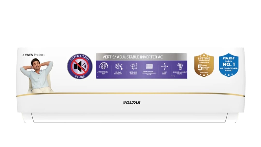 Voltas 183Inv Vertis Zenith Gold-1  1.5 Ton 3 Star Inverter Split AC (2026 Series)-Online Mahajan Electronics