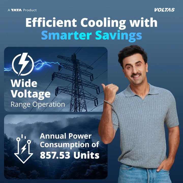 Voltas 245INV VACTRA PLUSH 2 Ton 5 Star Inverter Split AC (2026 Series)-Made in india-Online Mahajan Electronics