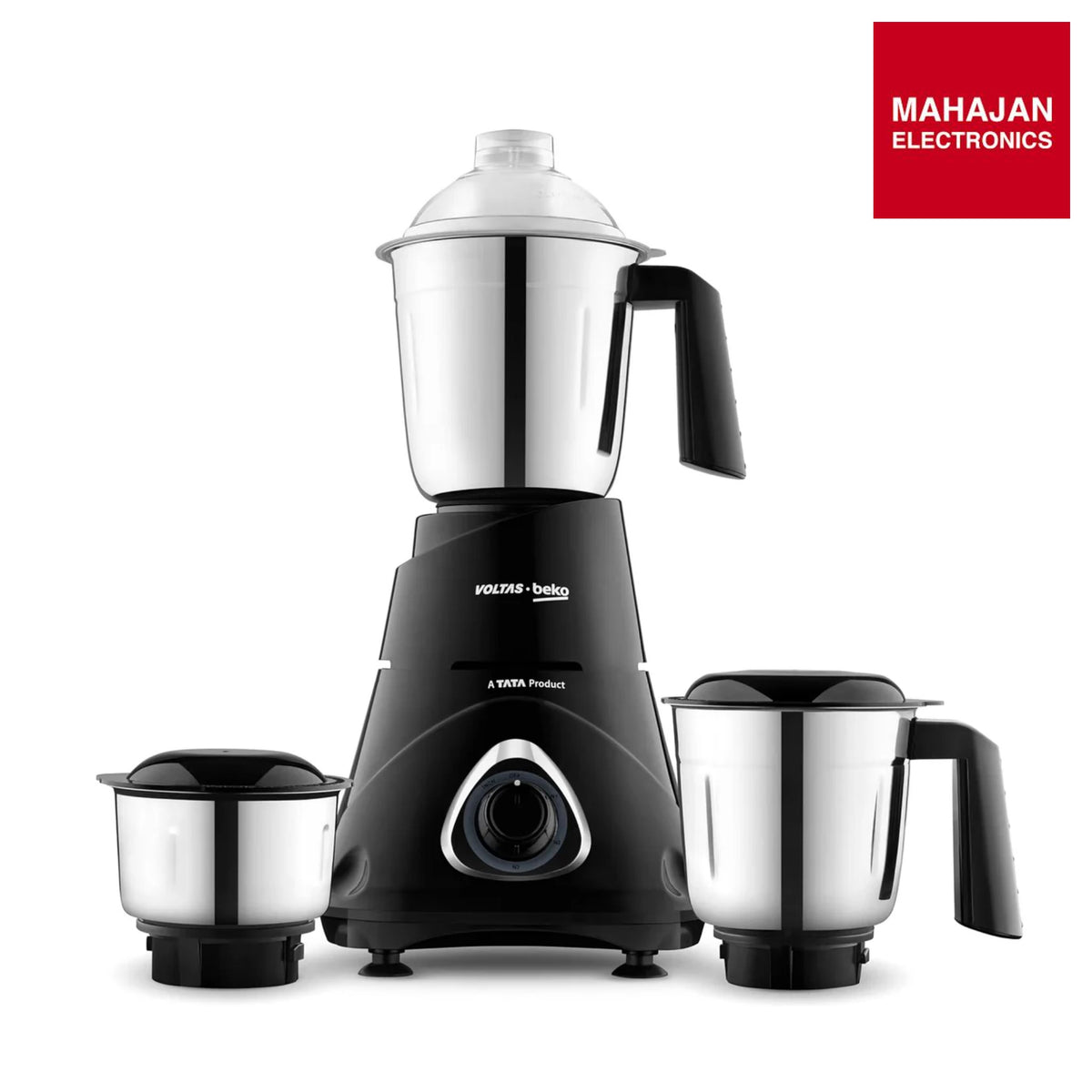 Voltas Beko, G7503HP-BL 750 W Mixer Grinder with GrindX Technology ( 3 Jars  Black- Online Mahajan Electronics