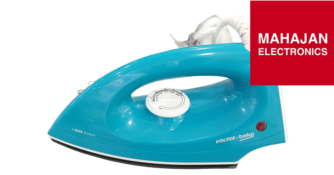 Voltas Beko I1000VD-GR 1000W Dry Iron (Green) – German Non-Stick Soleplate, Glider Technology, Compact &amp; Lightweight – Buy Online at Mahajan Electronics