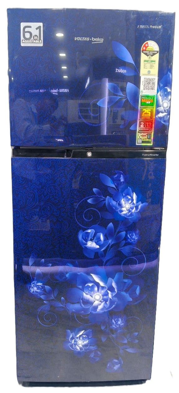 Voltas Beko RFF295C/2WPV100RCBDP 250L 2 Star Frost Free Double Door Refrigerator Celin Blue-Online Mahajan Electronics