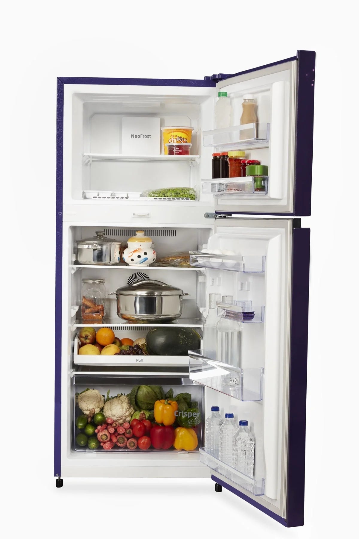Voltas Beko RFF295C/2WPV100RCBDP 250L 2 Star Frost Free Double Door Refrigerator Celin Blue-Online Mahajan Electronics