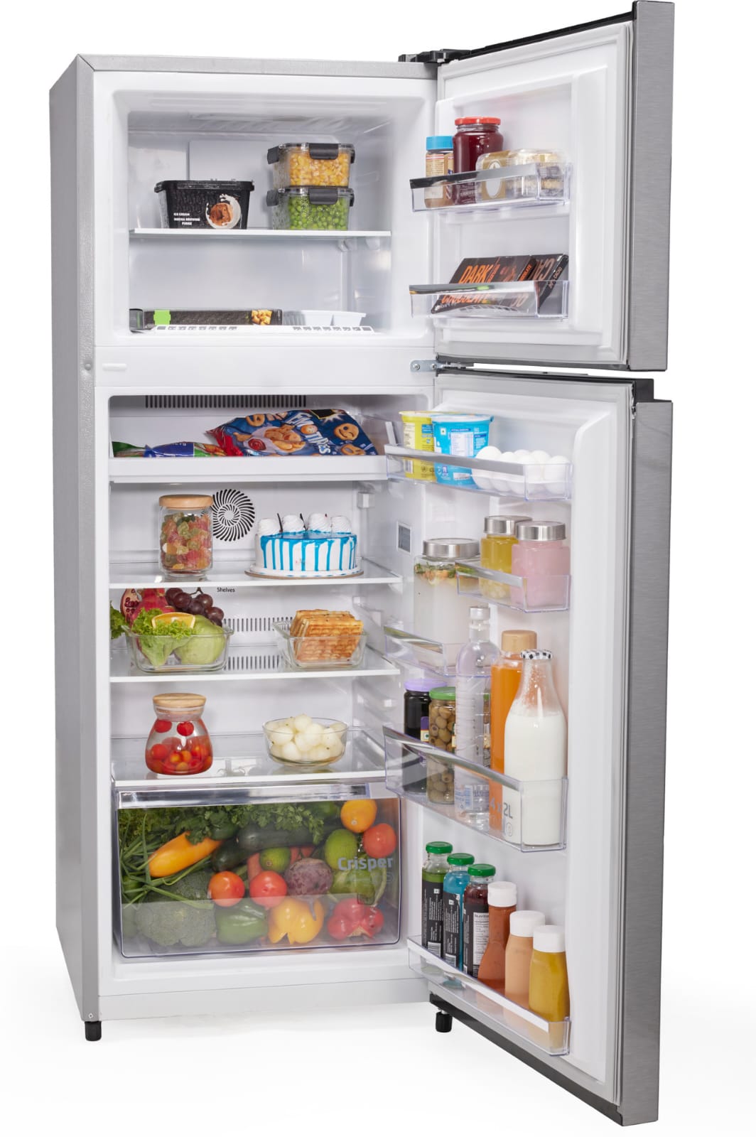 Voltas Beko RFF334D/1WPV100RXID 283L 1 Star Frost Free Double Door Refrigerator | Hairline Silver | ProSmart Inverter Compressor-Oline Mahajan Electronics
