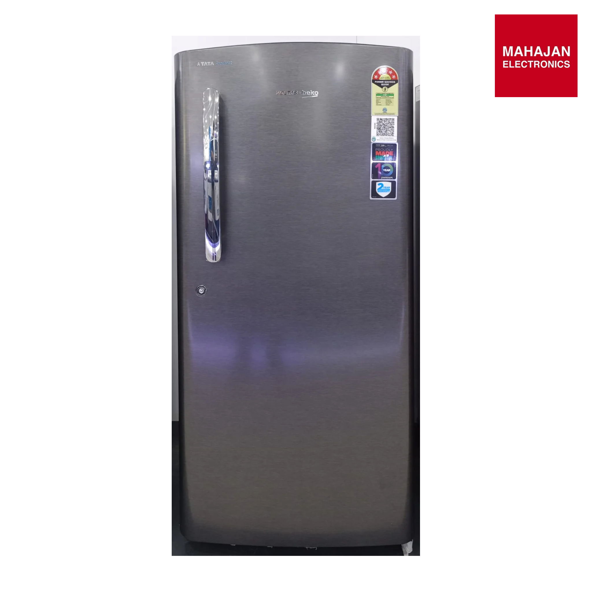 Voltas Beko VOLTBEK - RDC220V / 5W0DGETM000UGD 185L 5 Star Single Door Refrigerator Dark Grey,  | Direct Cool | Fresh Box Technology | Energy Efficient Mahajan Electronics Online
