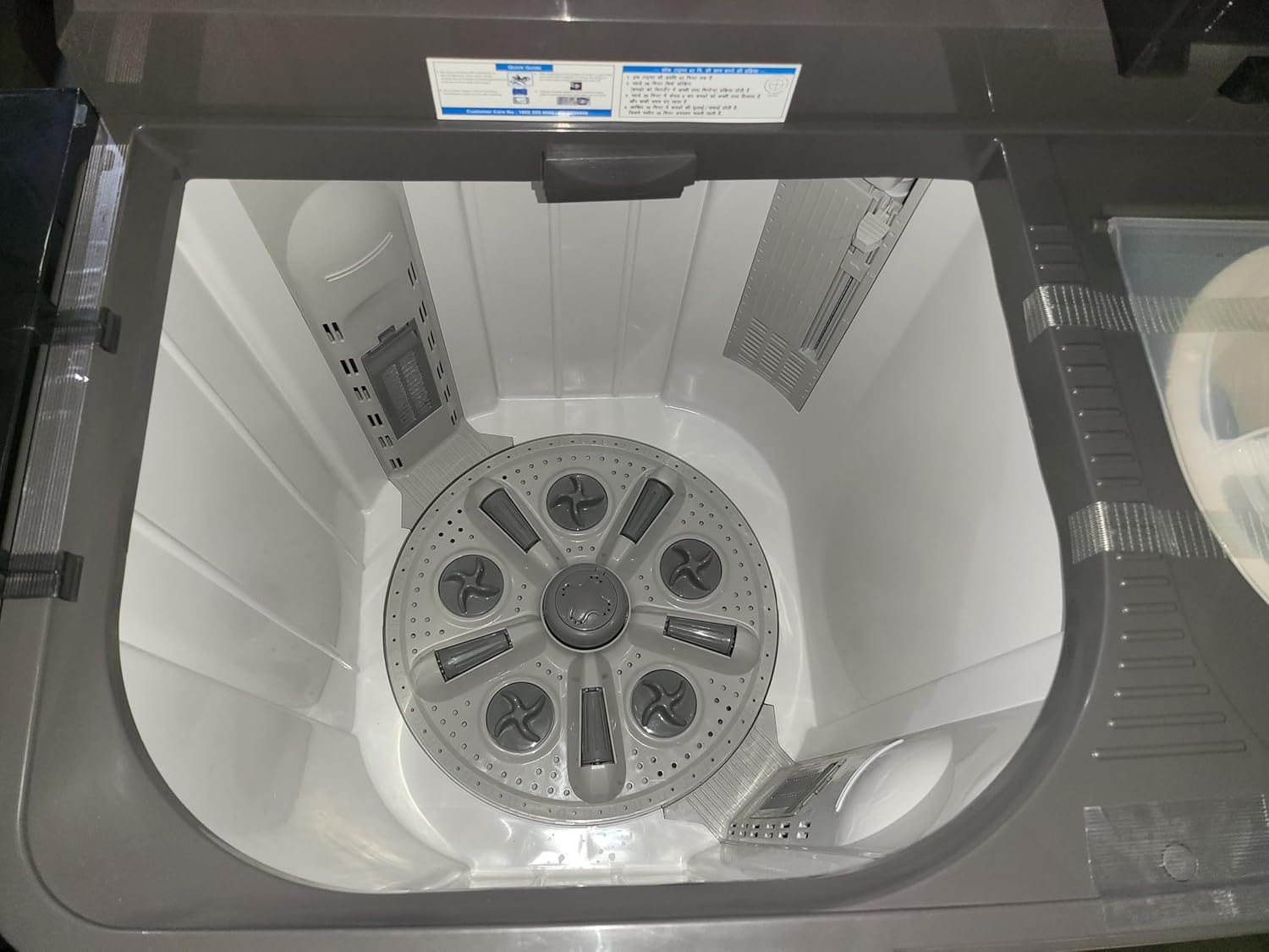 Voltas Beko WTT120UPA/GRSSWH5PTDA, 12 Kg 5 Star Semi-Automatic Top Loading Washing Machine ( Grey, Pulsator Wash Method)-Online Mahajan Electronics