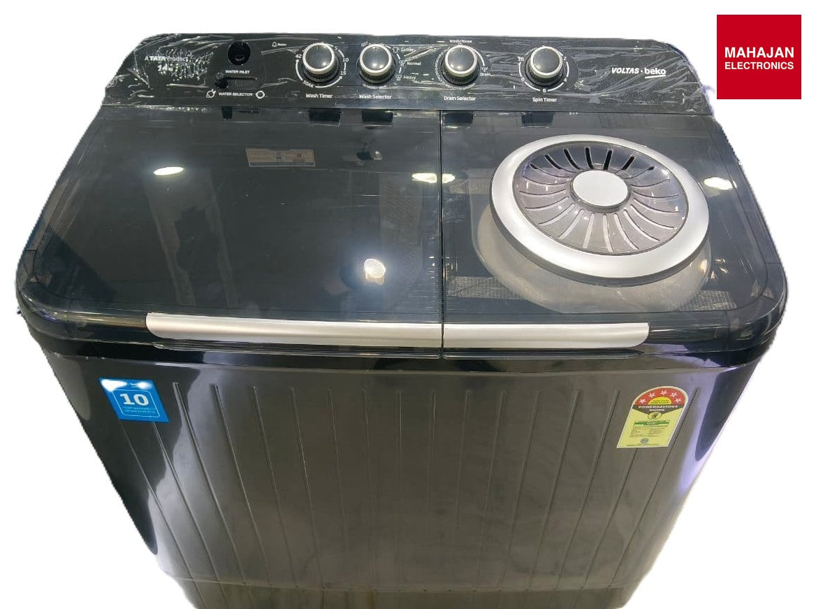 Voltas Beko WTT14UEA/BKSSDG4PTDA 14 kg Semi-Automatic Washing Machine – Black-Online Mahajan Electronics