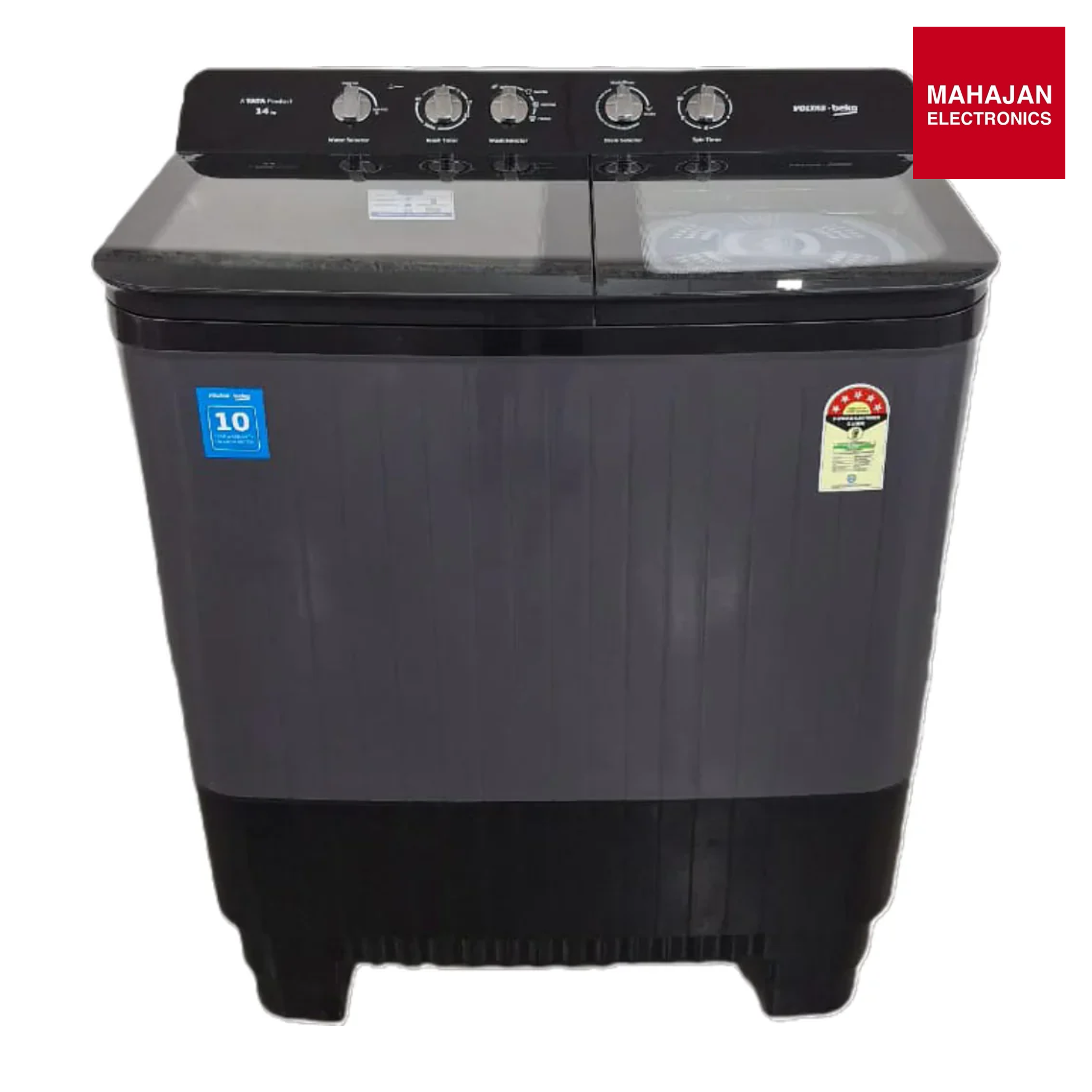 Voltas Beko WTT14UEA/BRSSWH4PTDA 14 kg Semi Automatic Washing Mahcine, Black / Dual tone variants mahajan electronics online
