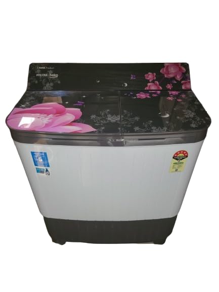 Voltas Beko WTT80DGRG/GRSSWH5GBDE 8 Kg 5 Star Semi Automatic Top Load Washing Machine  Grey-Online Mahajan Electronics