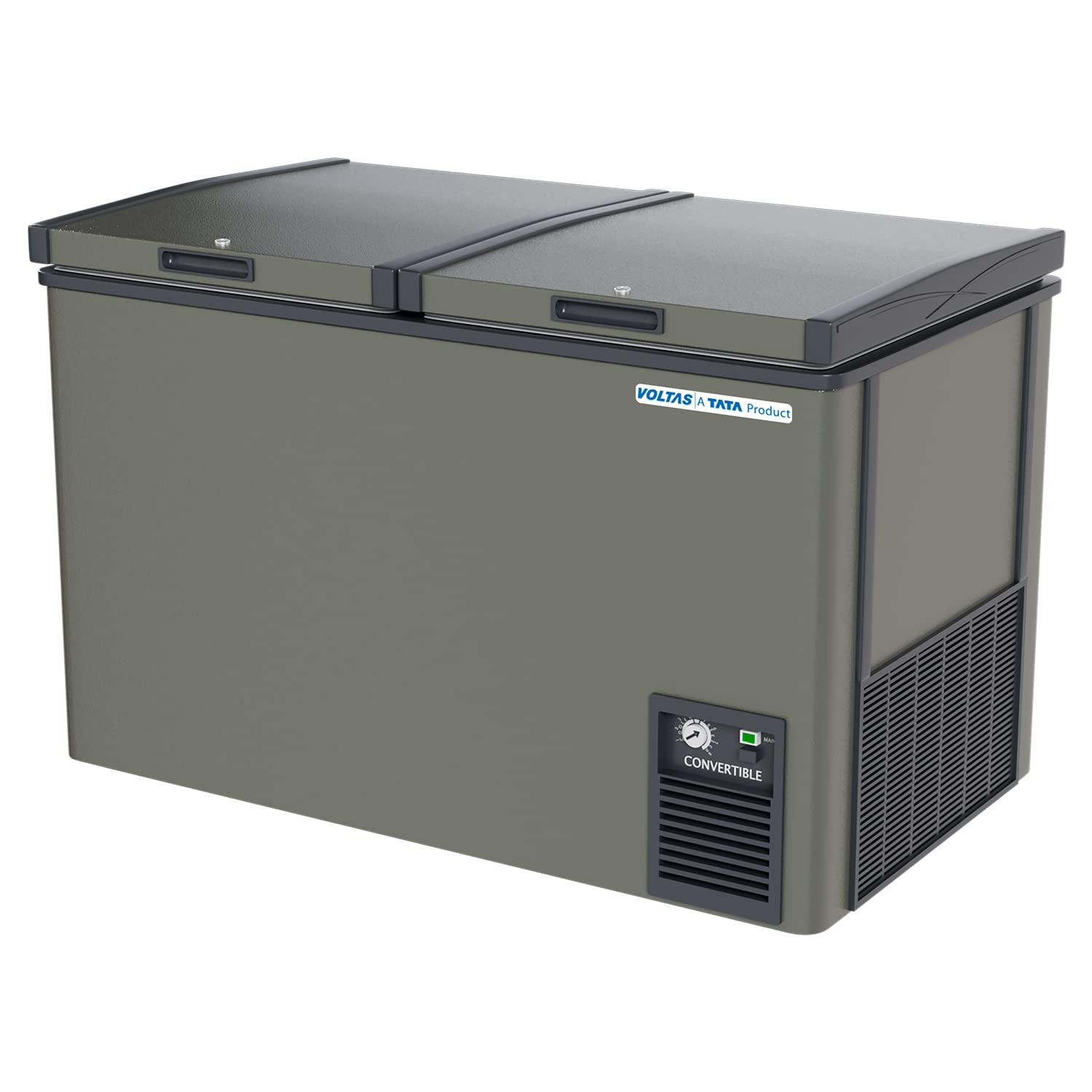 Voltas CVF320DB3-P-GE (2026) 303 Litre 2-Door Hard Top Deep Freezer | CFC-Free, Castor Wheels, Lockable Storage | 4 Year Compressor Warranty-Mahajan Electronics online