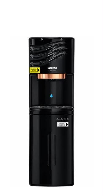 Voltas Mini magic BL – Black/CU Chrome Bottom Load Water Dispenser , Hot & Cold with Room Temperature Water Voltas   online mahajan electronics