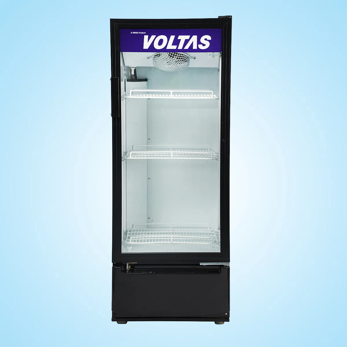 Voltas VC GT 320 SD P Metallic 320L Visi Cooler | Commercial Display Refrigerator | Single Door | 0°C to +7°C | 4 Adjustable Shelves | Black Finish | Made in India