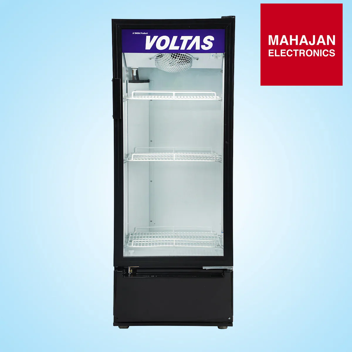 Voltas VC GT 320 SD P Metallic 320L Visi Cooler | Commercial Display Refrigerator | Single Door | 0°C to +7°C | 4 Adjustable Shelves | Black Finish | Made in India