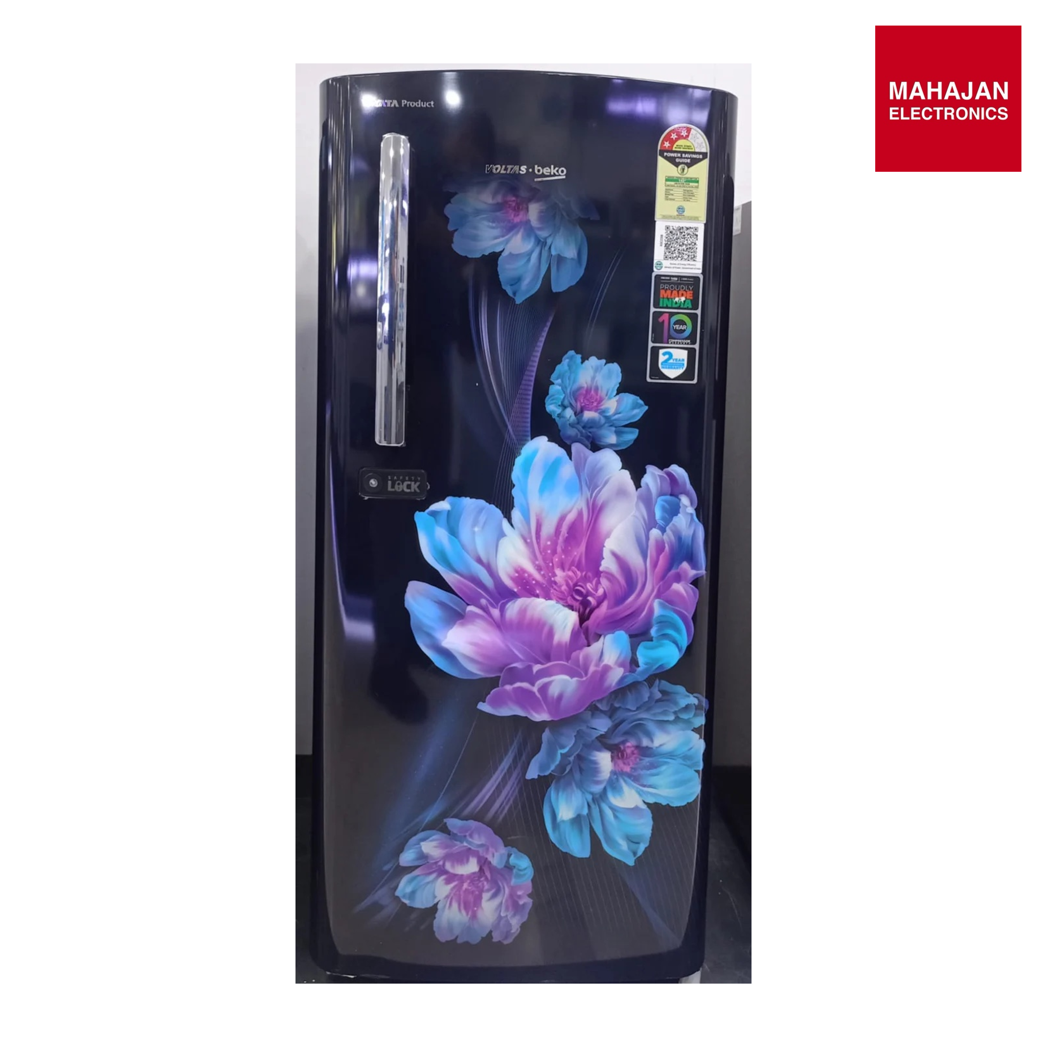 Voltas beko - RDC220B / 3S0BAE0M0000GD 185 L, 3 Star, Direct Cool Single Door Refrigerator Tropical Blue Abby Blue Mahajan Electronics Online