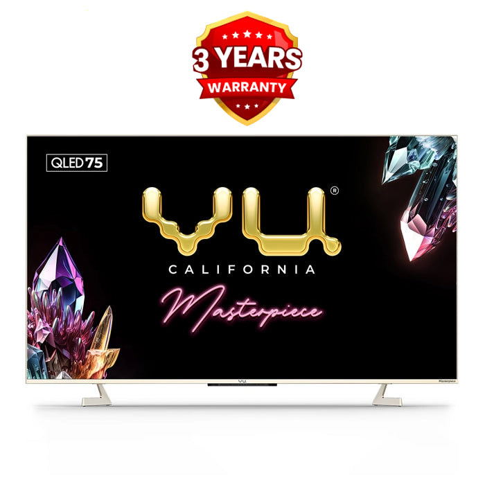 Vu 75 inches Masterpiece Glo QLED TV 75QMP With 3 Yrs Warranty - Mahajan Electronics Online