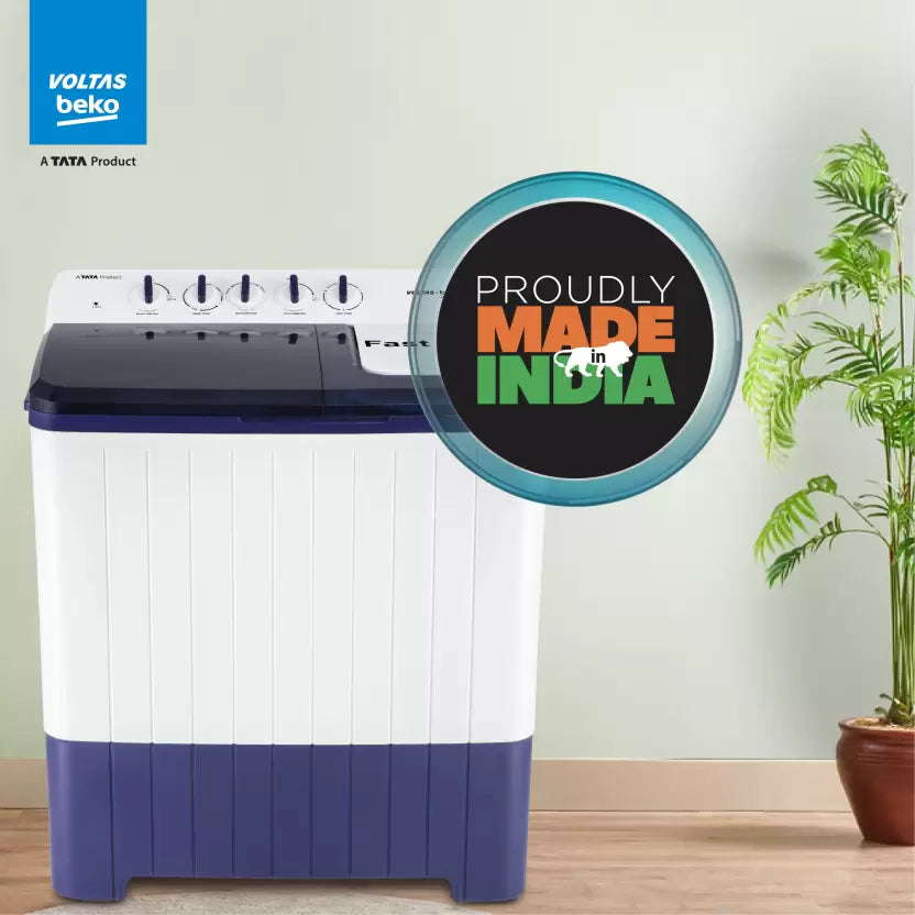Voltas Beko WTT140UPA/BL5KPTD 14 Kg Semi Automatic Top Load Washing Machine Blue White - Mahajan Electronics Online