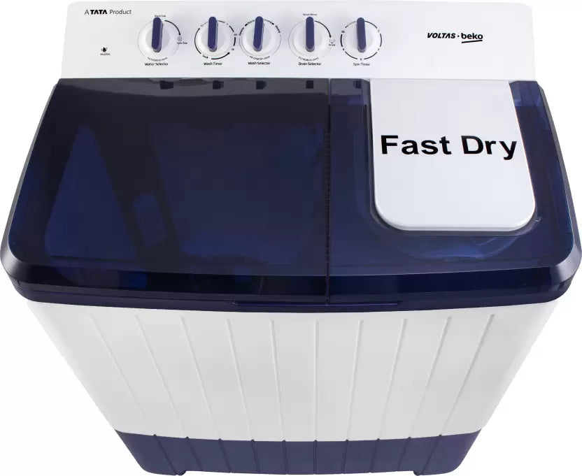 Voltas Beko WTT140UPA/BL5KPTD 14 Kg Semi Automatic Top Load Washing Machine Blue White - Mahajan Electronics Online