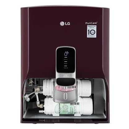 LG Water Purifier WW120NNC with (8L) STS Tank, UF+UV+Heavy Metal Remover+Virus Clean+, UV in Tank, HMR Carbon Filter (Crimson Red) - Mahajan Electronics Online