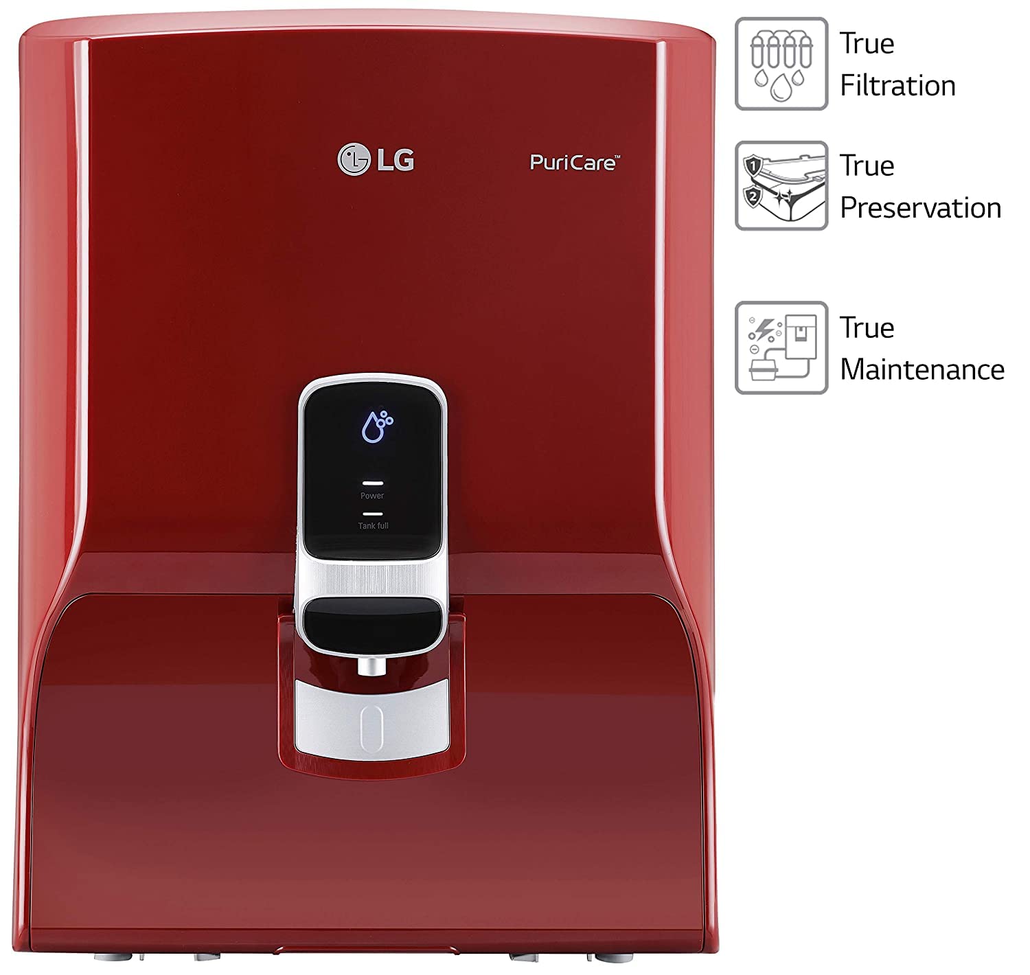 LG Puricare WW140NPR RO + Mineral Booster Water Purifier with Dual Protection Stainless Steel Tank, RED - Mahajan Electronics Online