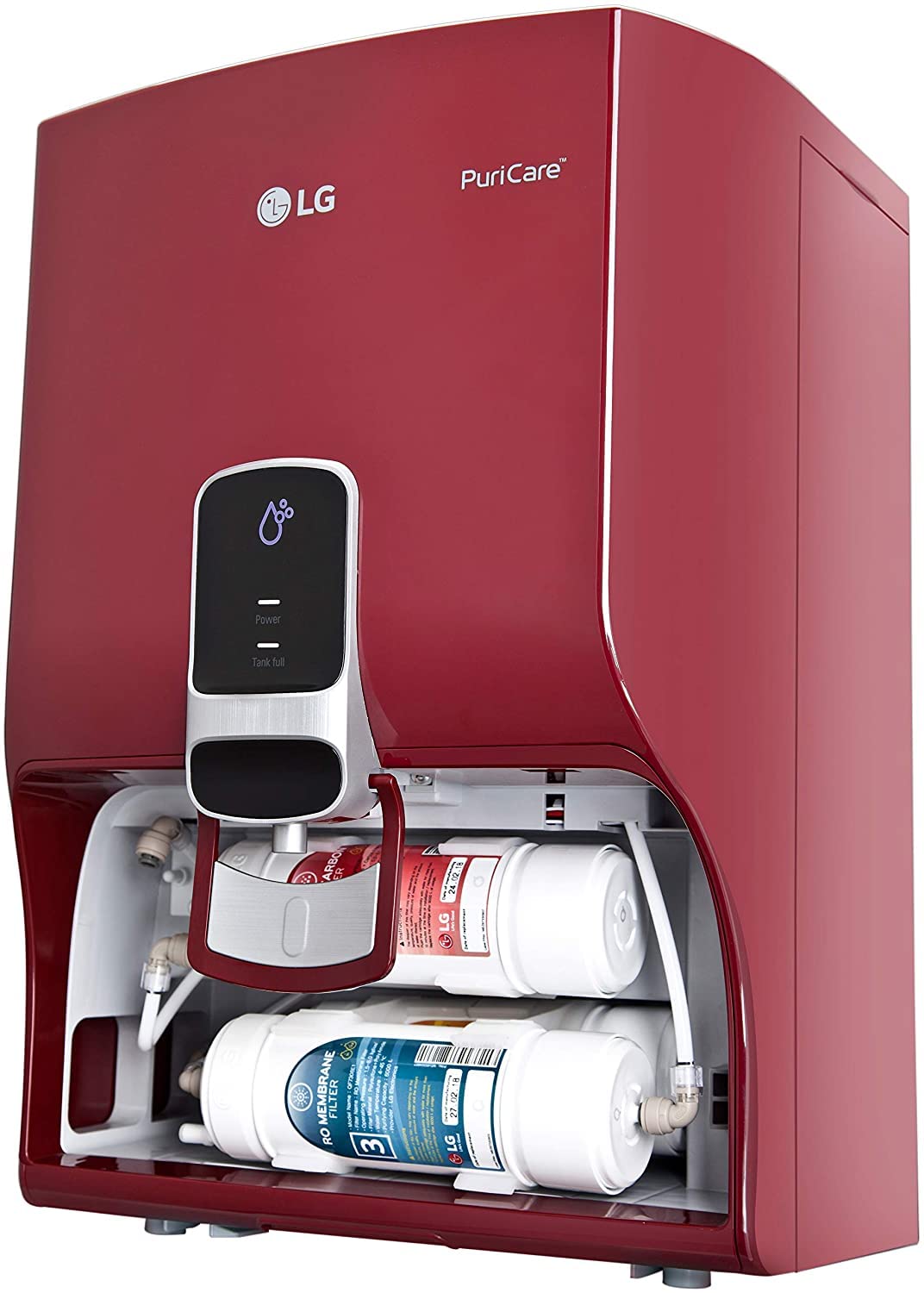 LG Puricare WW140NPR RO + Mineral Booster Water Purifier with Dual Protection Stainless Steel Tank, RED - Mahajan Electronics Online