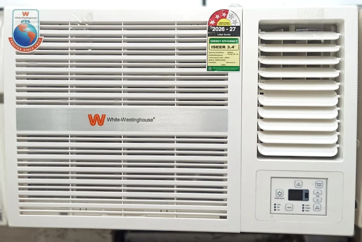 White Westinghouse WWRAC19F3HD 1.5 Ton 3 star 5200 Watts Fixed Speed Window Air Conditioner 2026 Series-Online Mahajan Electronics