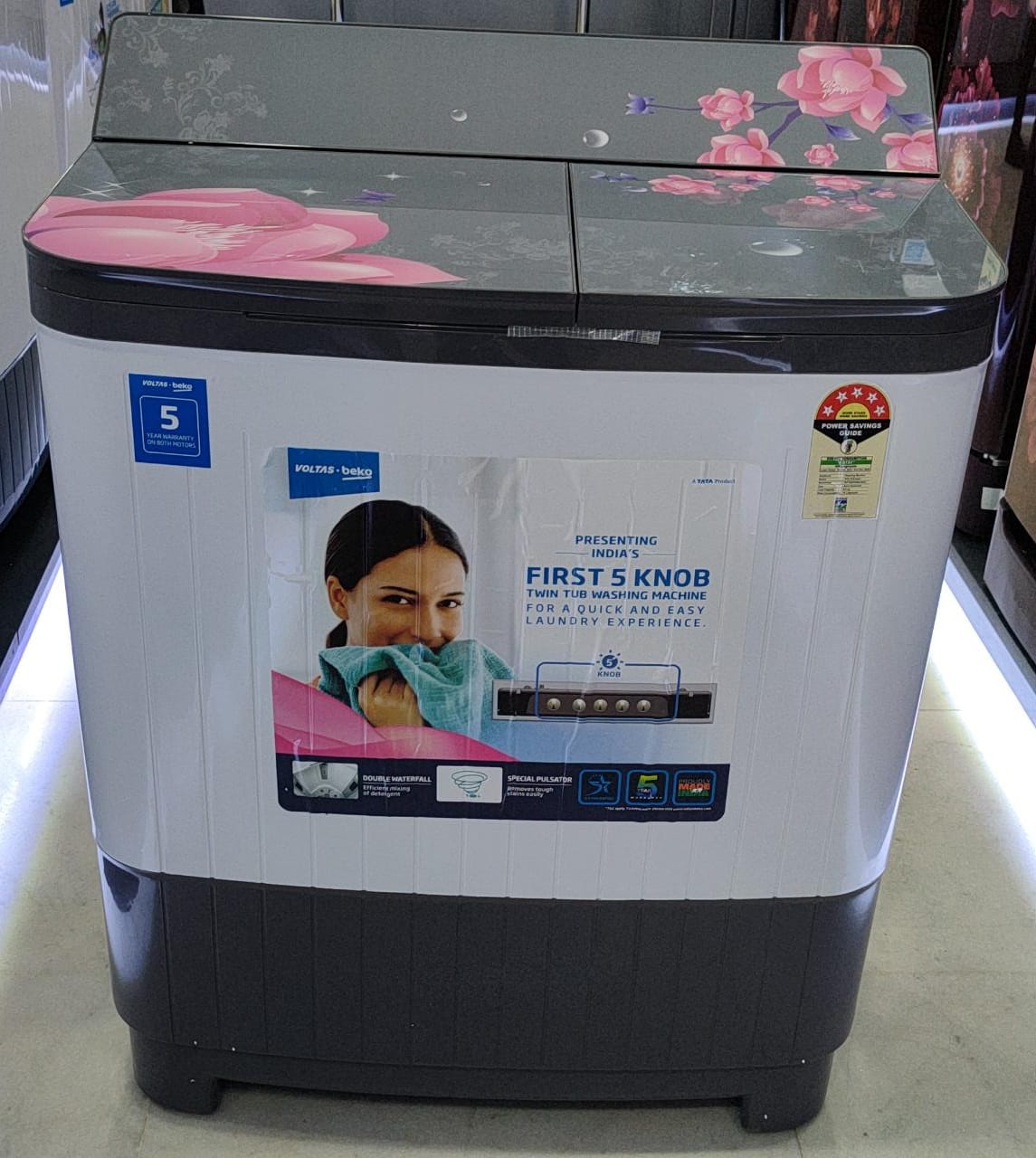 Voltas Beko 8.0 kg Semi Automatic Washing Machine WTT80DGRG/FLRB5 - Mahajan Electronics Online