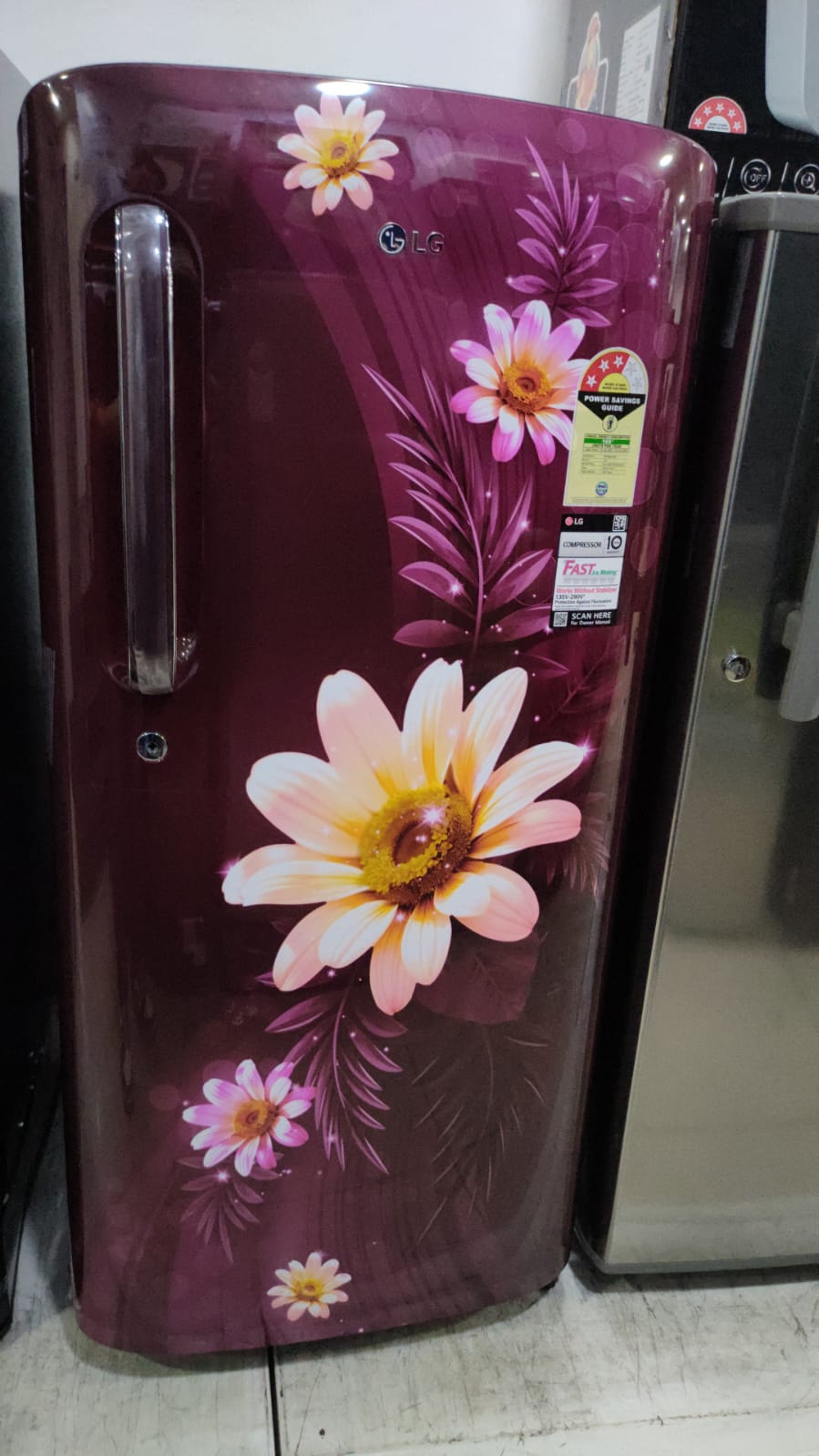 LG GL-D201ASHD  185 L 3 Star Direct-Cool Single Door Refrigerator (  Fast Ice Making, Gross Volume- 190 L)