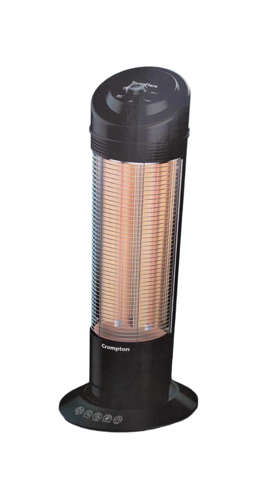 Crompton InstaFlare 1200 Watt Carbon Heater (Black) Mahajan Electronics Online