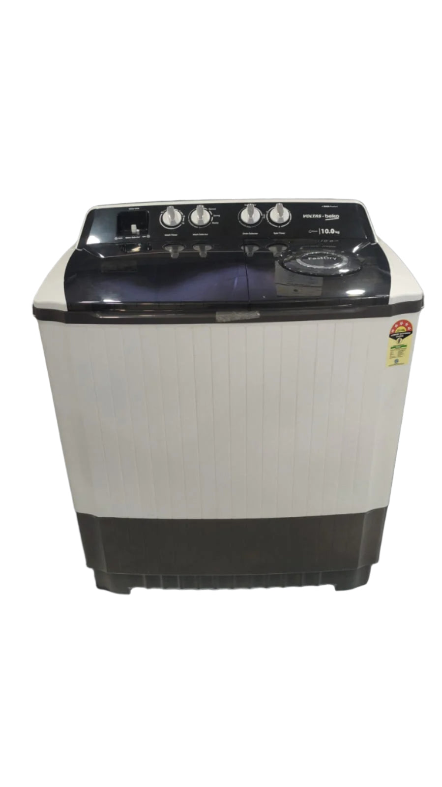 Voltas Beko  WTT10/UCABRSSWH4PTD 10 Kg 5 Star Semi Automatic Top Load Washing Machine Grey Mahajan Electronics Online