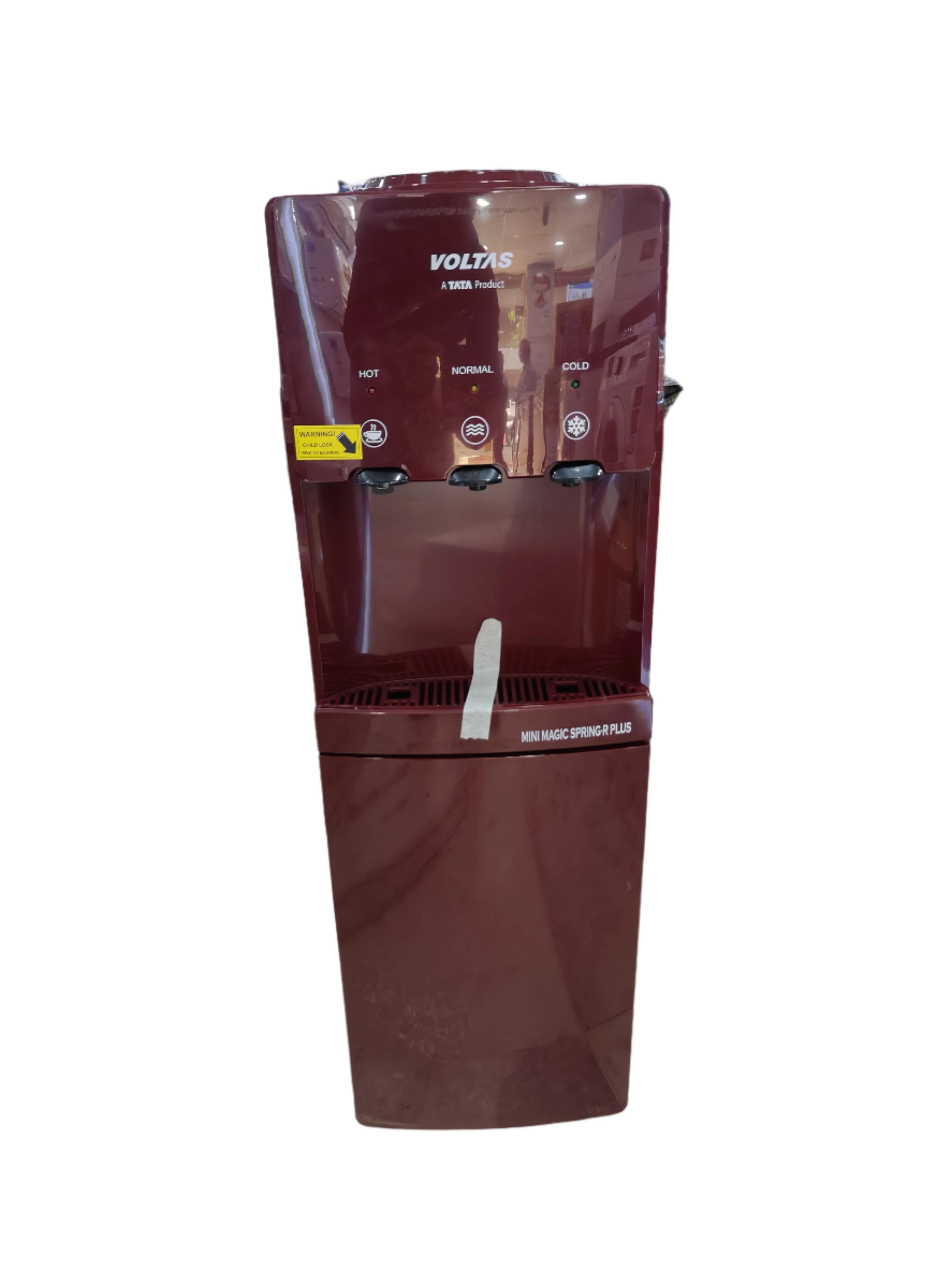 Voltas Mini Magic SPRING R V Plus RD Water Dispenser (Red) | Hot, Normal, Cold Water | Cooling Cabinet | Floor Mounted | 1 Year Warranty Mahajan Electronics Online