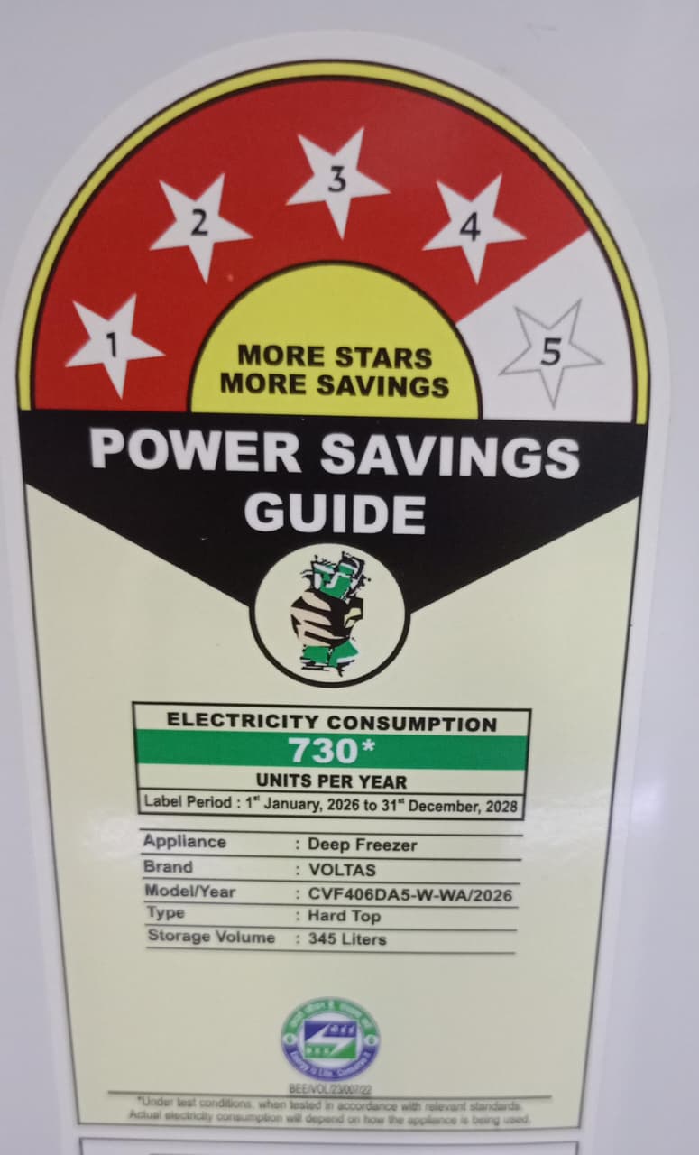 Voltas CVF406DA5-W-WA 361 L Double Door Convertible Deep Freezer (White)
Mahajan Electronics