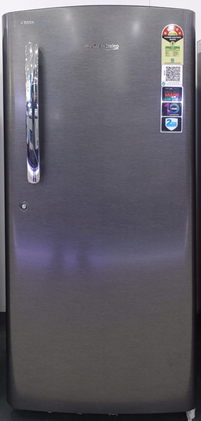 Voltas Beko VOLTBEK - RDC220V / 5W0DGETM000UGD 185L 5 Star Single Door Refrigerator Dark Grey,  | Direct Cool | Fresh Box Technology | Energy Efficient Mahajan Electronics Online