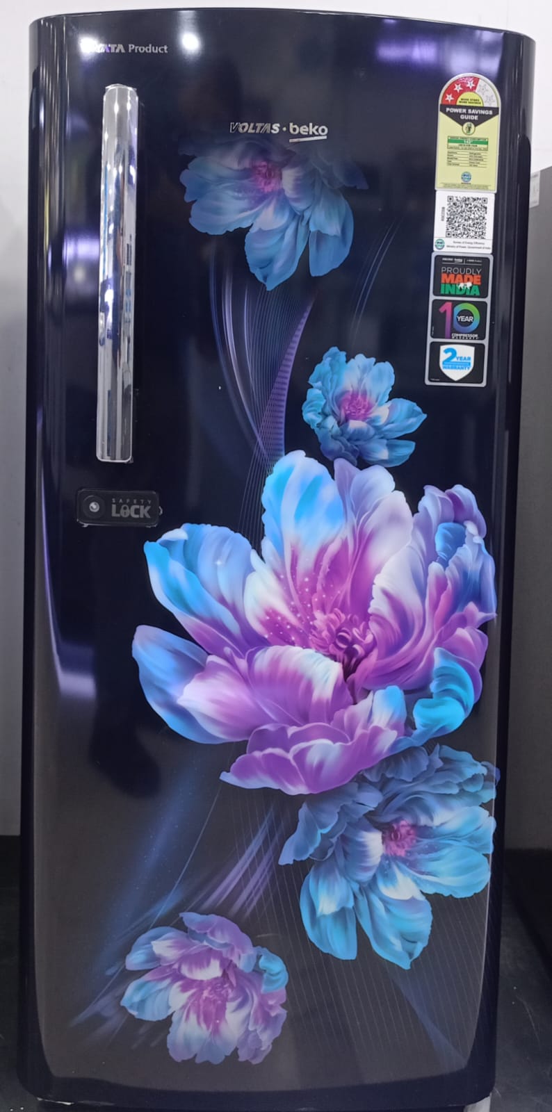 Voltas beko - RDC220B / 3S0BAE0M0000GD 185 L, 3 Star, Direct Cool Single Door Refrigerator Tropical Blue Abby Blue Mahajan Electronics Online