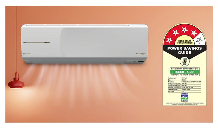 Daikin FTXF50XV16 2026 Series 1.5 Ton 4 Star Inverter Split AC (Cooling & Heating) – Dew Clean, PM 2.5 Filter, Copper Condenser Daikin