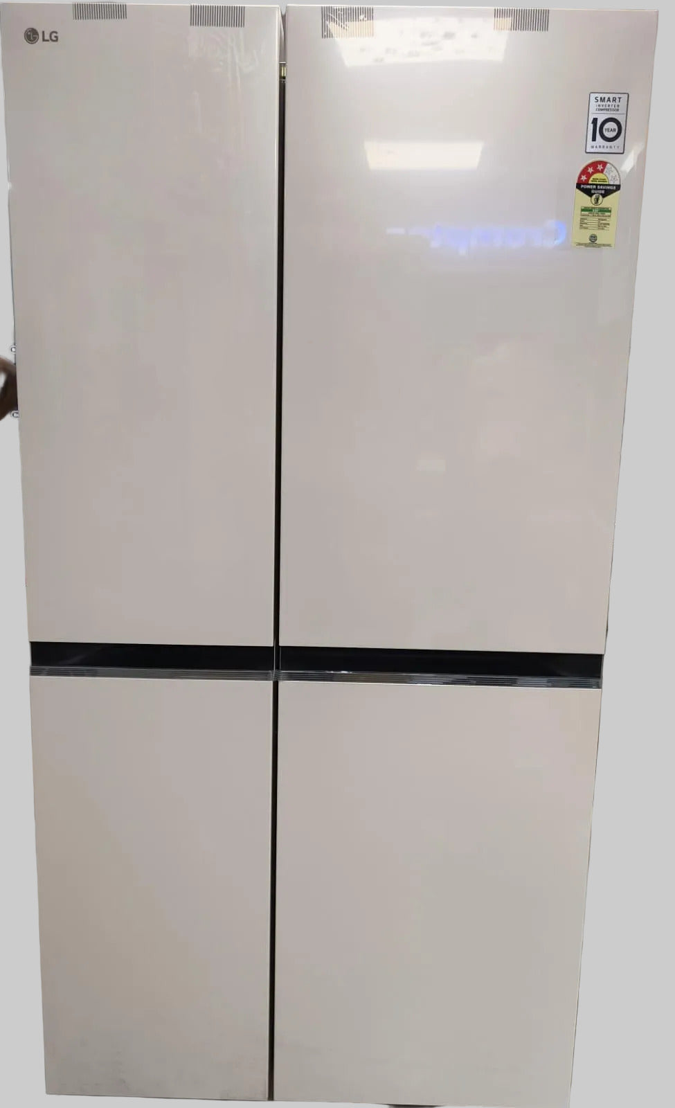 LG GL-B277GNB3.DNBZEBN 790L Side By Side Refrigerator | Smart Inverter Compressor | Door Cooling+™ | Wi-Fi Convertible | Natural Beige | 3 Star LG