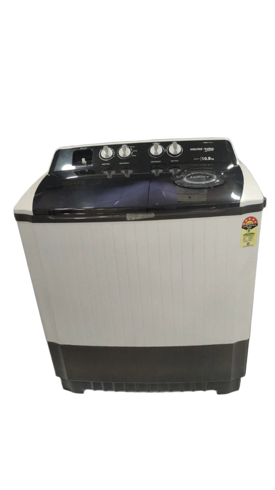 Voltas Beko  WTT10/UCABRSSWH4PTD 10 Kg 5 Star Semi Automatic Top Load Washing Machine Grey Mahajan Electronics Online