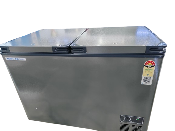 VOLTAS - CVF321DA5-W1-GW 312 Litre 5 Star Hard Top Deep Freezer – Double Door, Energy Efficient, R290 Refrigerant  Mahajan Electronics Online