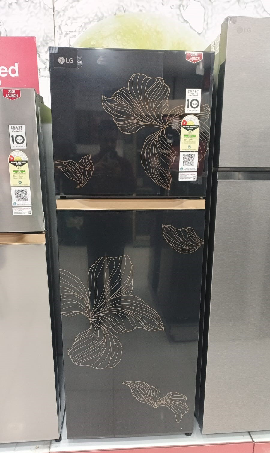 LG GLT2516WXRO 251L 1 Star Frost Free Double Door Refrigerator with Smart Inverter Compressor, Multi Air Flow & Twist Ice Maker Radiant onyx Mahajan Electronics online