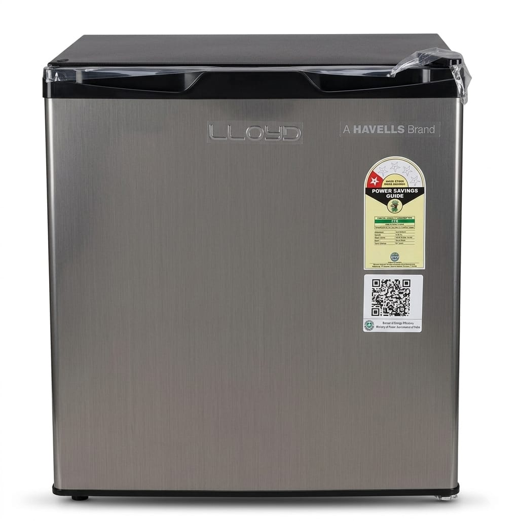Lloyd GLDE061NMGCF 48 L 1 Star Mini Refrigerator with Freezer, Direct Cool, Grey Metalic Mahajan Electronics Online