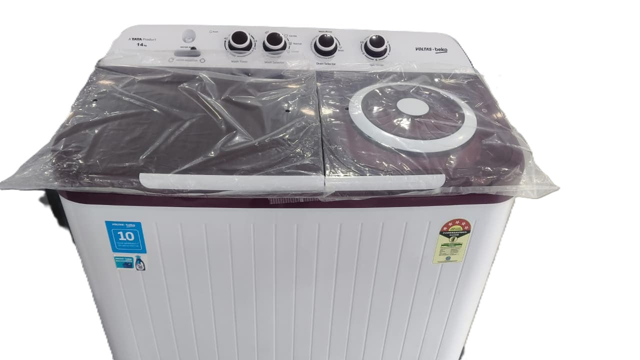 Buy Voltas Beko WTT14UEA/BRSSWH4PTDA 14 Kg Semi Automatic Top Load Washing Machine-Online Mahajan Electronics