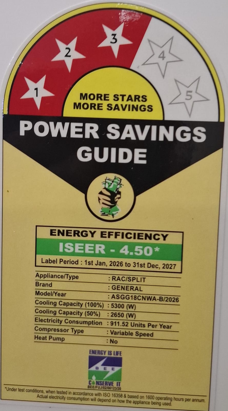 O General ASGG18CNWA-B 1.5 Ton 3 Star Inverter Split AC | Copper Condenser | R32 | Free Standard Installation | Quiet Operation 2026 Mahajan Electronics Online
