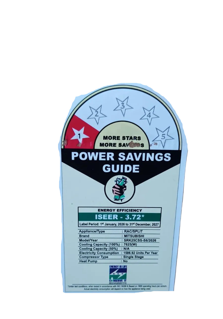 Mitsubishi Heavy Duty SRK25CSS-S6 Split 3 Star 2.2 Ton Air Conditioner - Mahajan Electronics Online