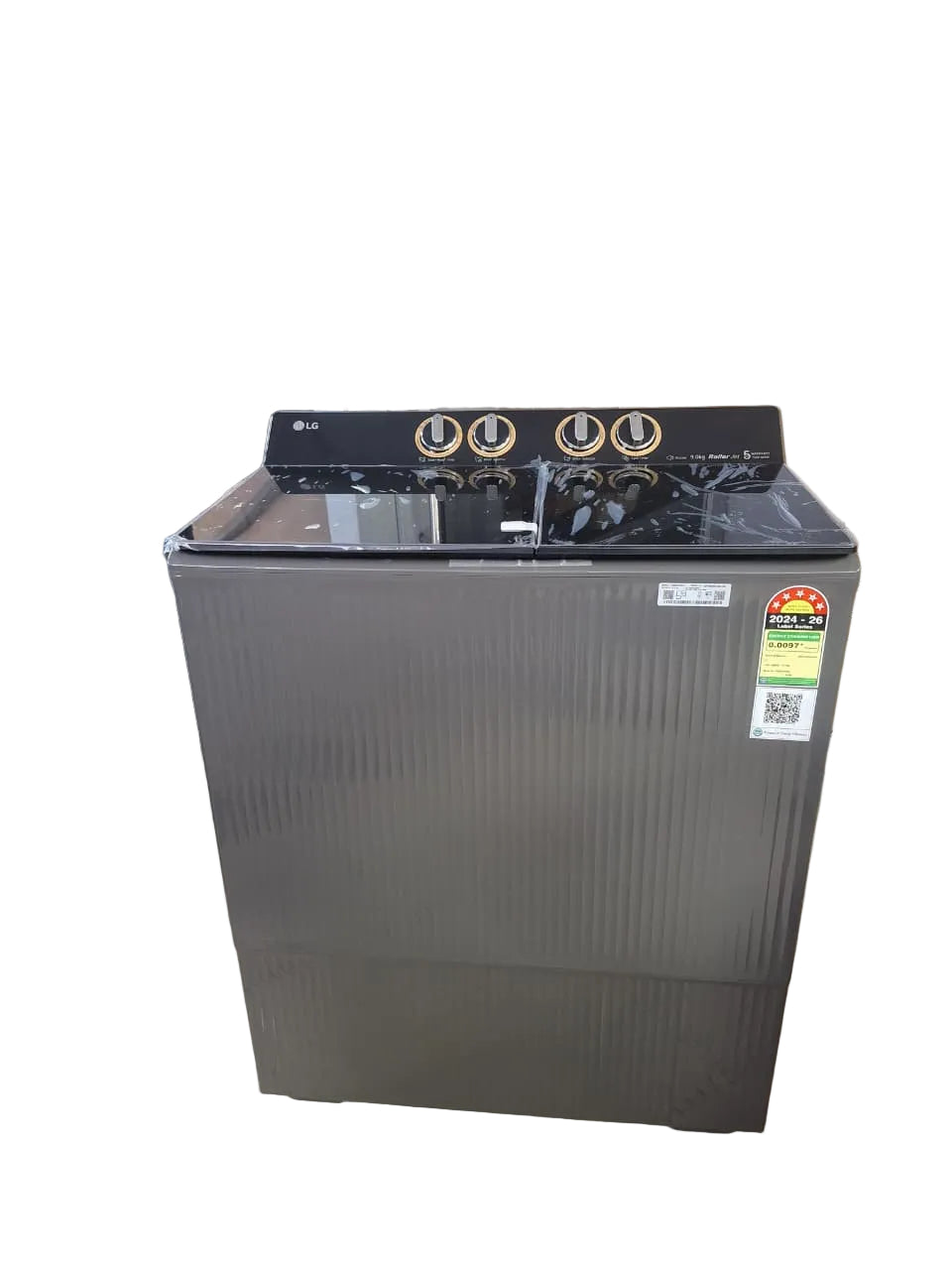 LG PX900H7SK4Z 9 KG Washing Machine with Dual Spin Shower, 3+1 Wash Program, Rat Away Technology, Middle Black, 5 Star LG