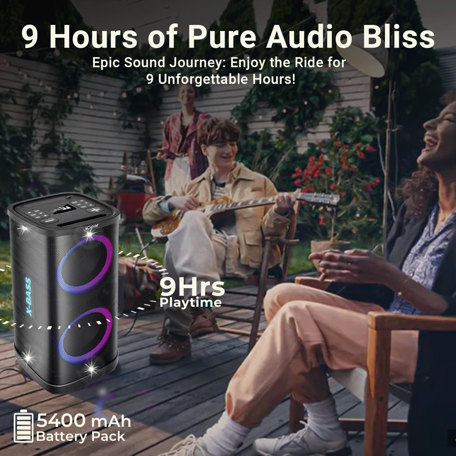 IGear X-Bass 100 Speaker Type Tower Connectivity Technology Bluetooth Special Feature Bass Boost, Usb Port, Shockproof - Mahajan Electronics Online