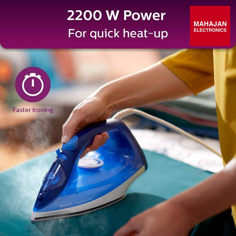 Philips EasySpeed Plus Steam Iron GC2145/20-2200W, Quick Heat Up with up to 30 g/min steam Philips