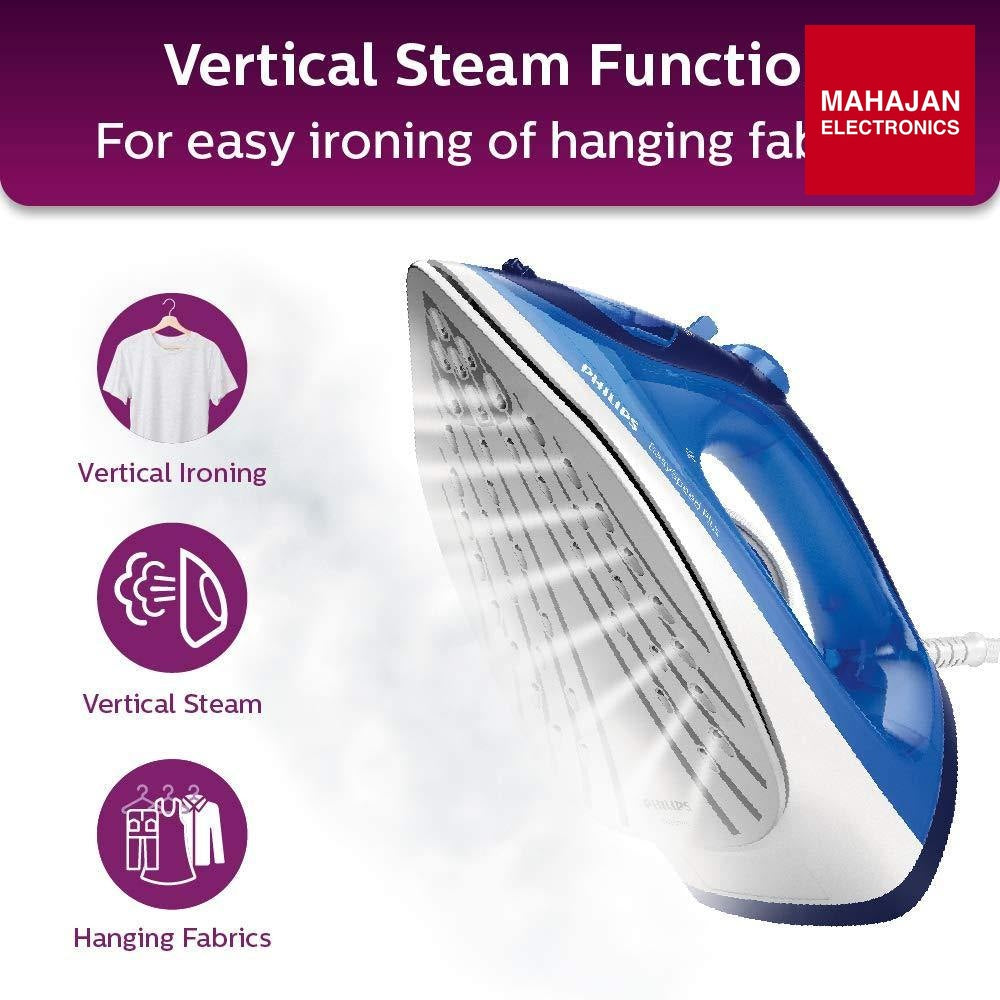 Philips EasySpeed Plus Steam Iron GC2145/20-2200W, Quick Heat Up with up to 30 g/min steam Philips