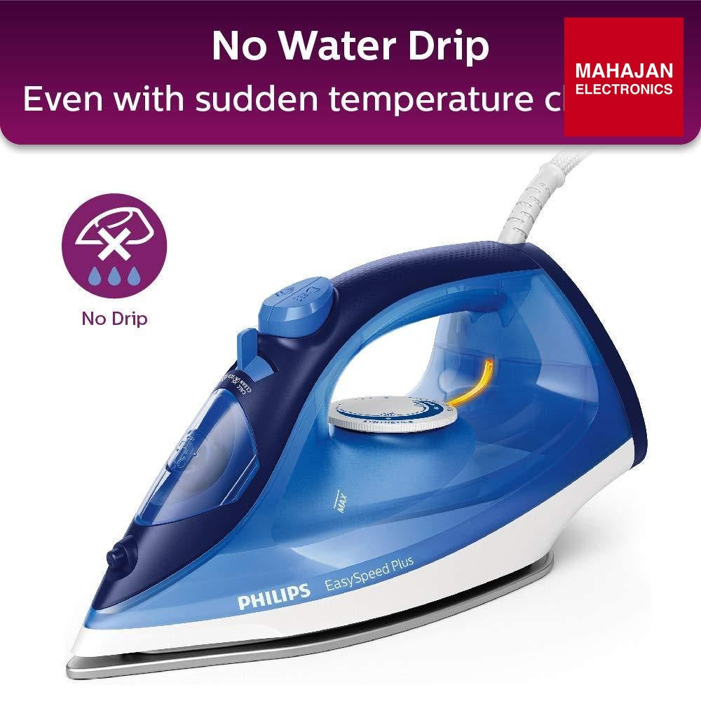Philips EasySpeed Plus Steam Iron GC2145/20-2200W, Quick Heat Up with up to 30 g/min steam Philips